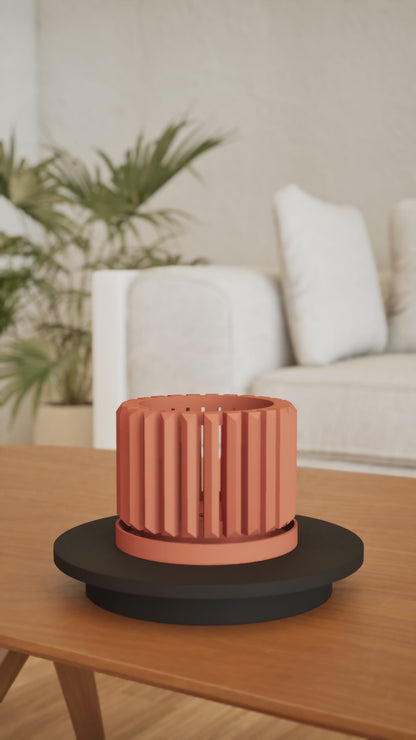 orchid planter, sculptural root view ventilated pot, breathable greenhouse aeration