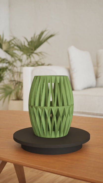 Vase Nordic Statement Vessel, Neutral Decorative Tabletop Flowerholder, Sculptural Accent