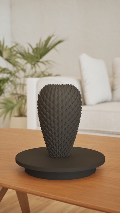 Tabletop Vase, Dragonscale Sculpture, Contemporary-inspired Flower Holder, Desk Accent