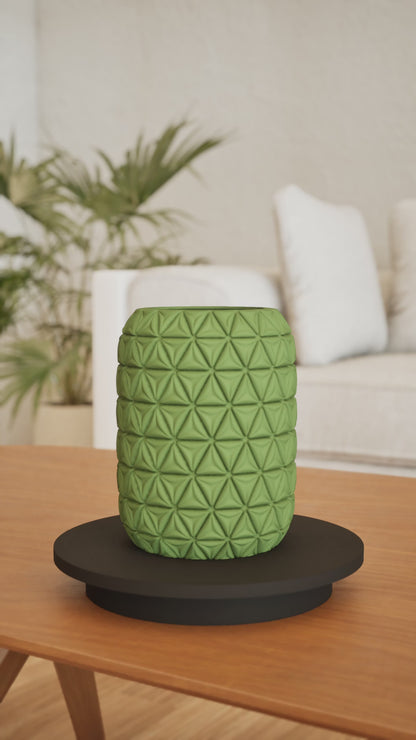 Modern Vase, Architectural Tabletop Accent, Curated Mantel Flower Holder Minimal