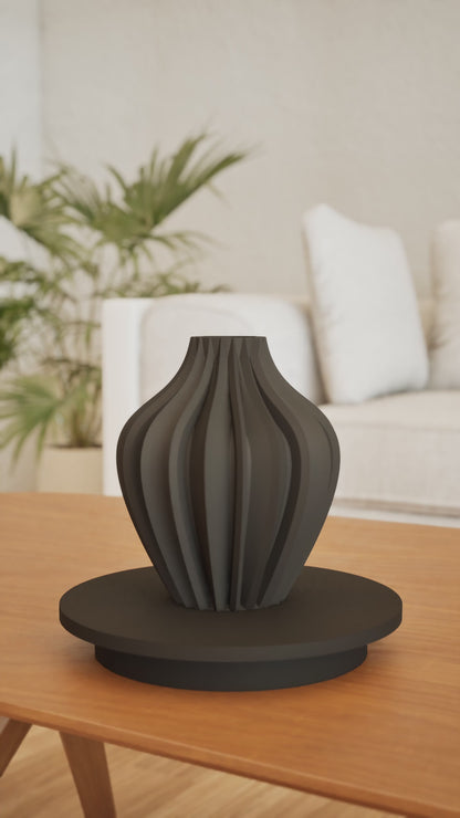 Geometric Vase, Nordic Architectural Flower Holder, Tabletop Artistic Deco Minimalist