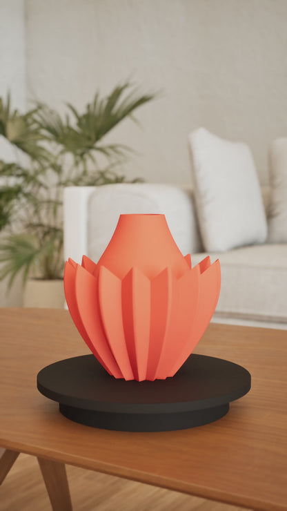 modern vase, minimalist sculptural tabletop centerpiece shelf styling apartment living