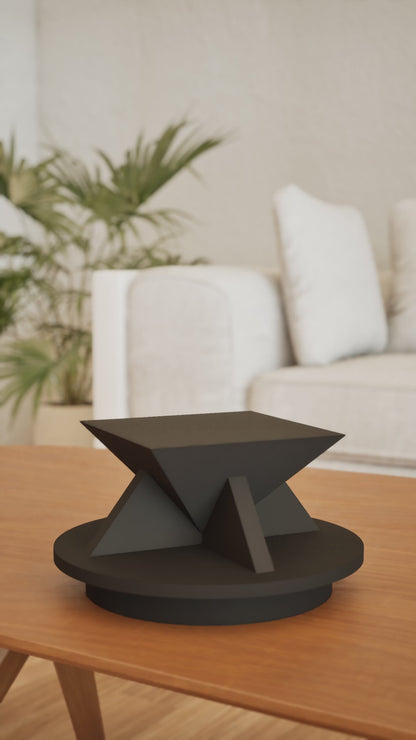 Plant Stand Pedestal, Sculptural Elevating Riser, 3D Printed Retro Decor, Quirky Minimalist Planter Display