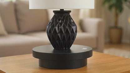 Table Lamp Modern, Architectural Bedside Workspace Reading Light, Minimalist Geometric