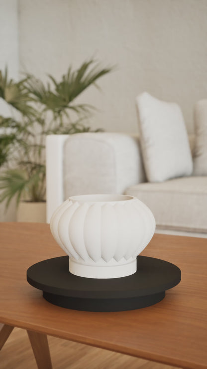 Planter Pot, Indoor Minimalist Modern, Succulent Holder, Desktop Organizer, White