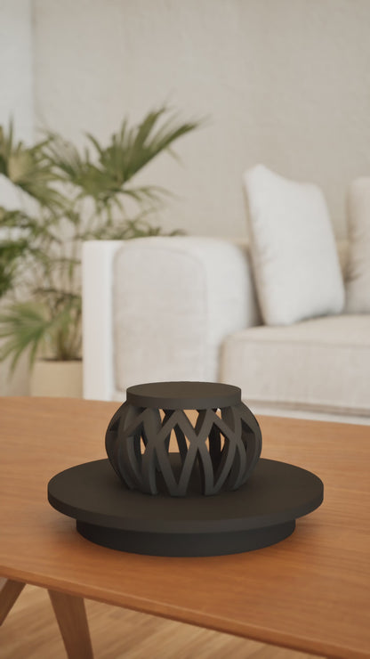 Plant Stand, Sculptural Pedestal for Houseplants, Compact Planter Riser Timeless, Minimal Decorative Flower Base