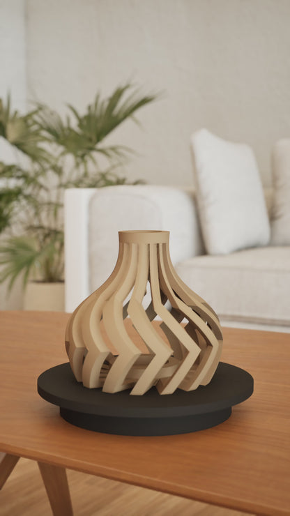 Minimalist Vase, Sculptural Flower Vessel, Coffee Table Centerpiece, Modern Accent
