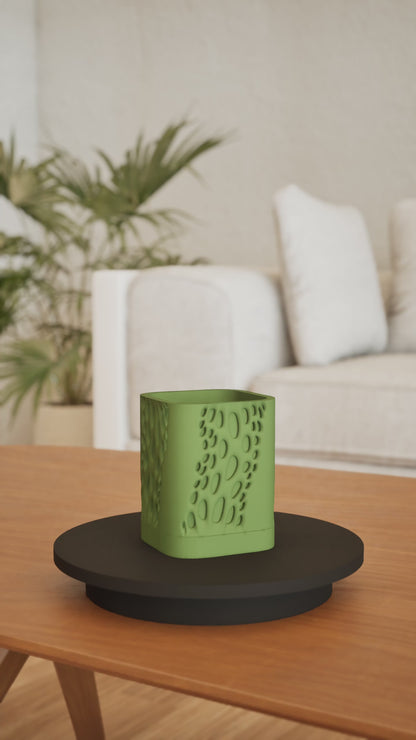 Planter Pot, Modern Succulent Container, Indoor Minimalist Organizer, Scandinavian White