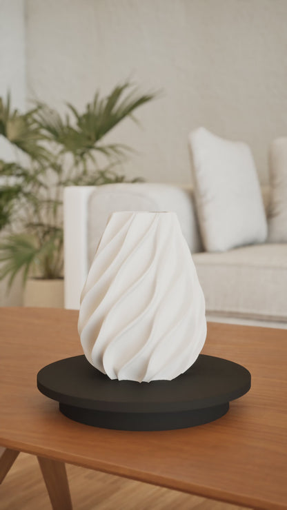 Twisted Vase, Contemporary Table Decor, Elegant Floral Holder, Workspace Mantelpiece