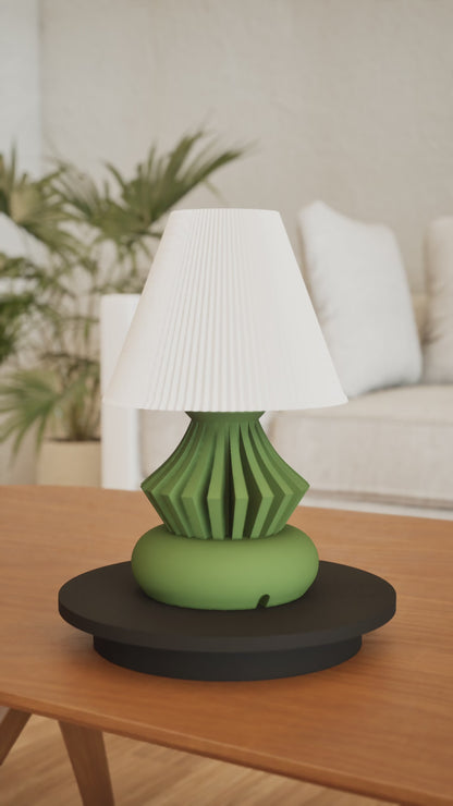 Table Lamp, Art Deco Bedside Accent, Minimalist Scandinavian Nightstand Luminaire