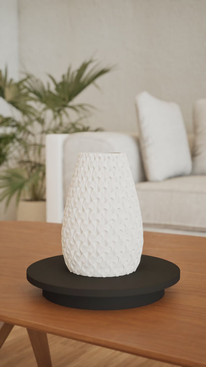 Minimalist Vase, Sculptural Centerpiece, Contemporary Flower Holder, Scandinavian Table Accent