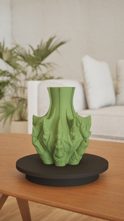 flower vase, minimalist geometric tabletop vessel, dried arrangement holder, neutral