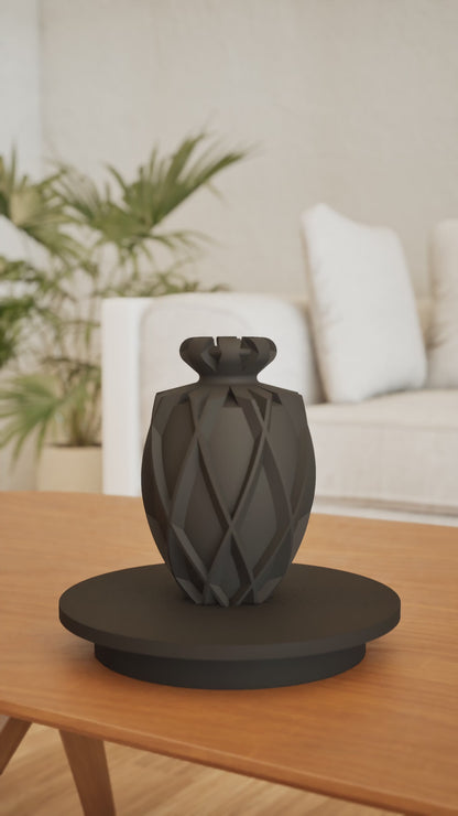 Modern Vase, Minimalist Centerpiece, Sculptural Flower Holder, Desk Accent, Decoration