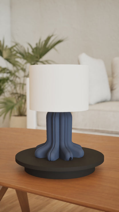 Bedside Lamp, Nightstand Illumination Ambient Reading Glow, Cozy SculpturalTextured Accent