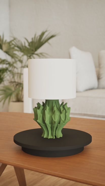 bedside lamp, ambient nightstand light sculptural reading glow contemporary elegant