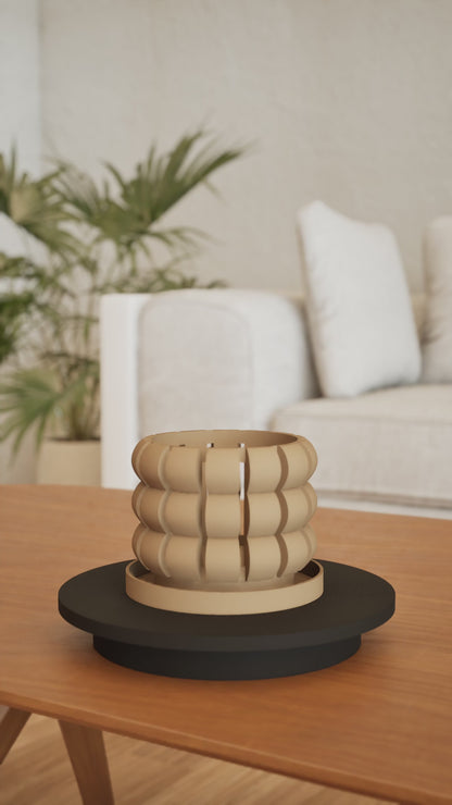 Orchid Pot, Geometric Root Viewing Planter, Contemporary-Scandinavian Bedside Plant Showcase