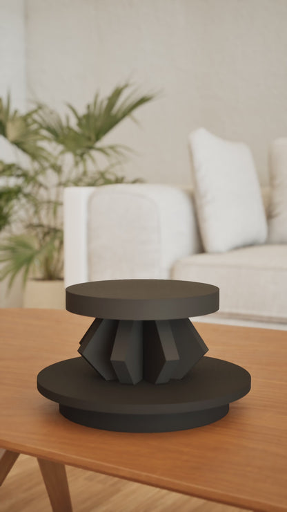 Plant Stand Pedestal, Indoor Planter Riser, Minimalist Centerpiece, Fractal Herbal Holder