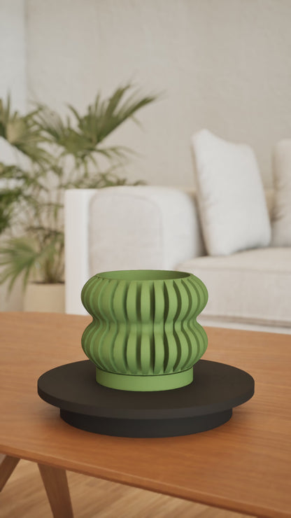 Bold Planter Pot, Modern Shelf Decor, Popular Art Deco, Lightweight Eco Friendly Gift