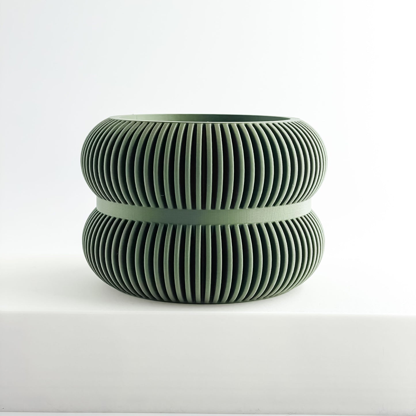 Planter Pot, Architectural Ribbed Design, Multipurpose Desktop Organizer, Succulent Container