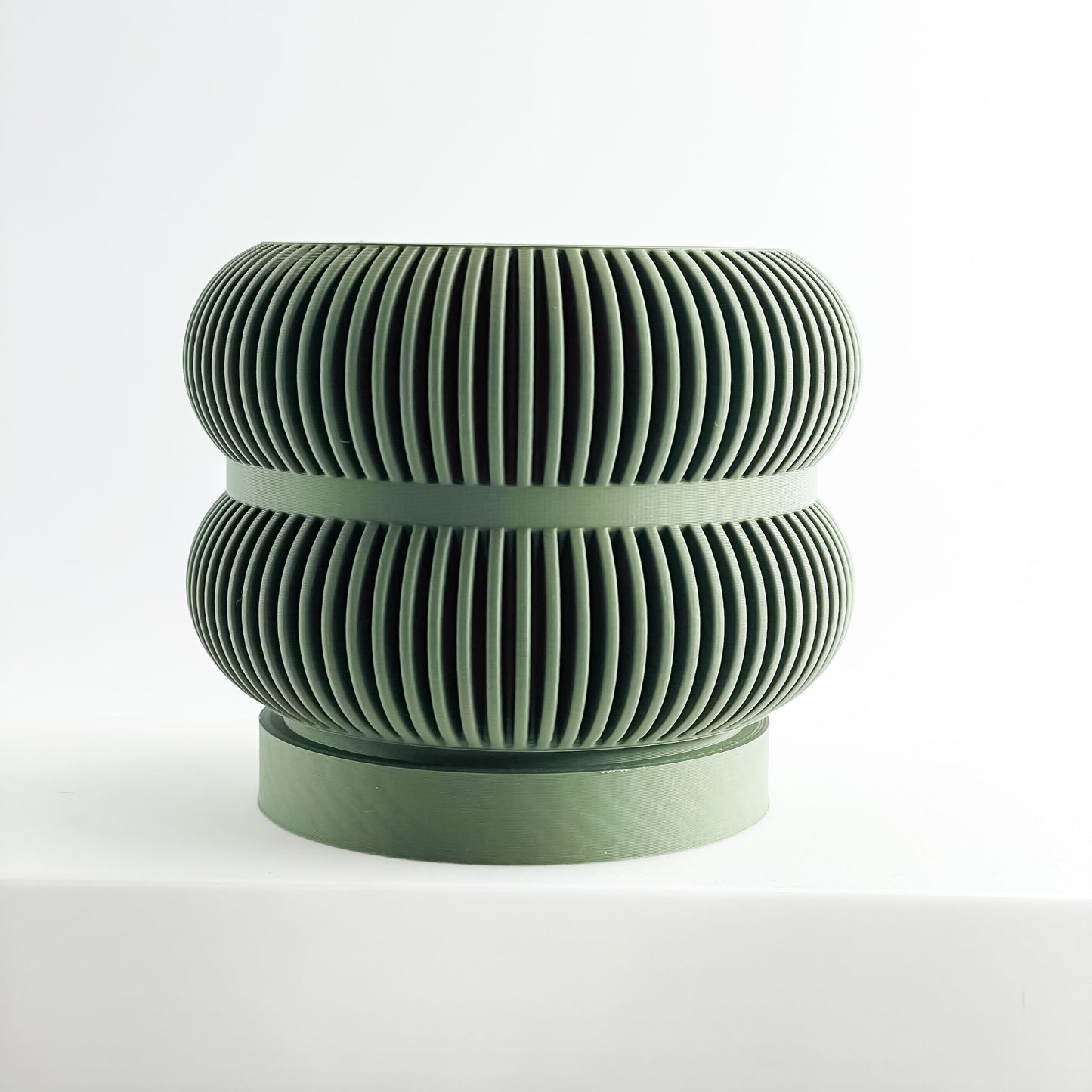 Planter Pot, Architectural Ribbed Design, Multipurpose Desktop Organizer, Succulent Container