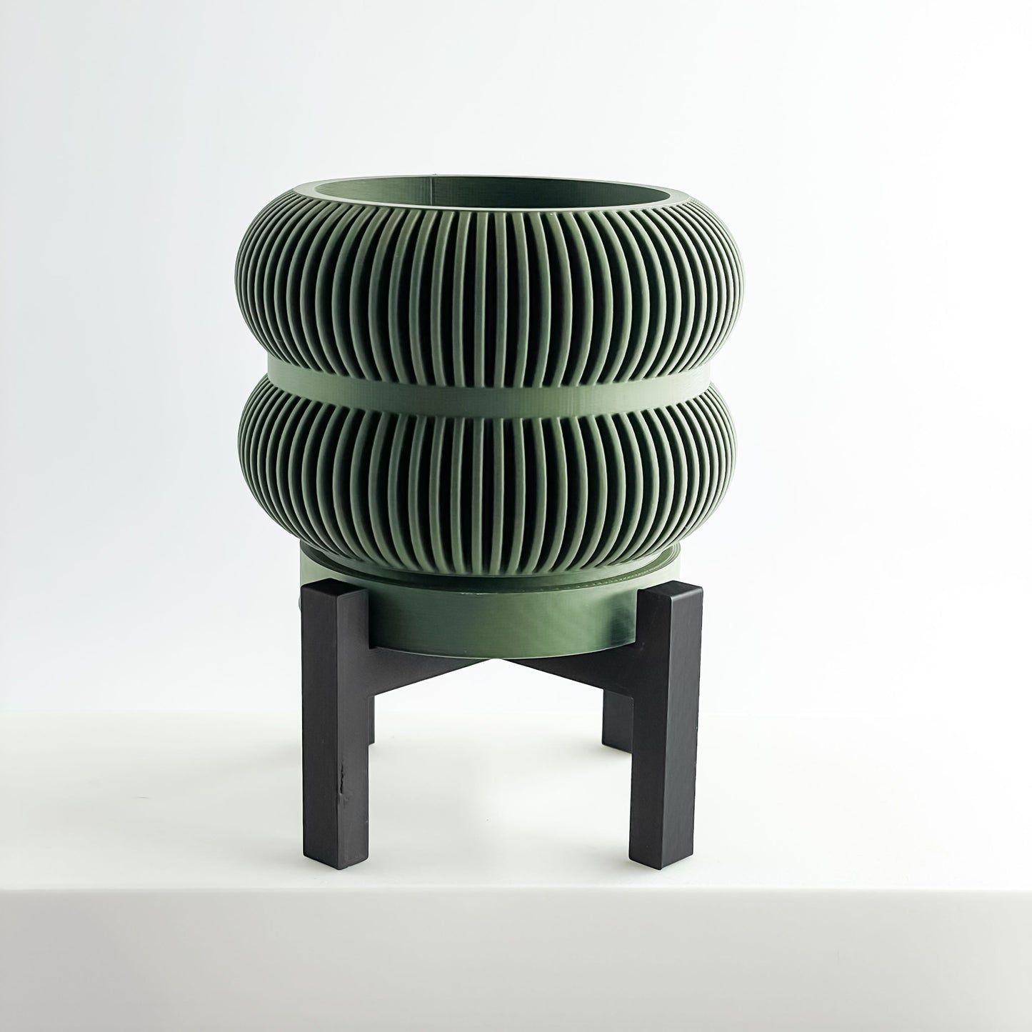 Planter Pot, Architectural Ribbed Design, Multipurpose Desktop Organizer, Succulent Container