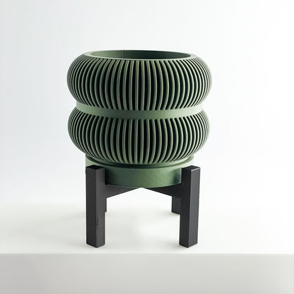 Planter Pot, Architectural Ribbed Design, Multipurpose Desktop Organizer, Succulent Container