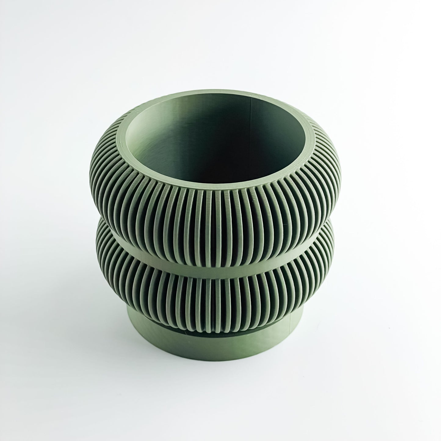 Planter Pot, Architectural Ribbed Design, Multipurpose Desktop Organizer, Succulent Container