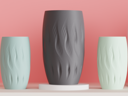 Flame TwistOriginal  Decorative Vase, Stylish Minimalist Spiral Tabletop Flower Holder, Contemporary-Textured Art Deco Accent