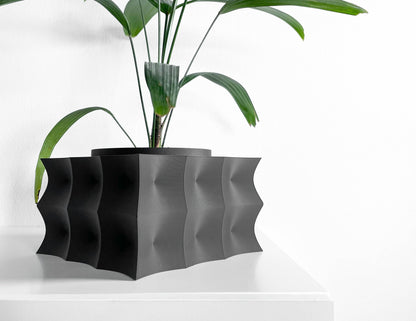 Planter Pot, Geometric Succulent Holder, Desktop Herb Vessel, Contemporary Display