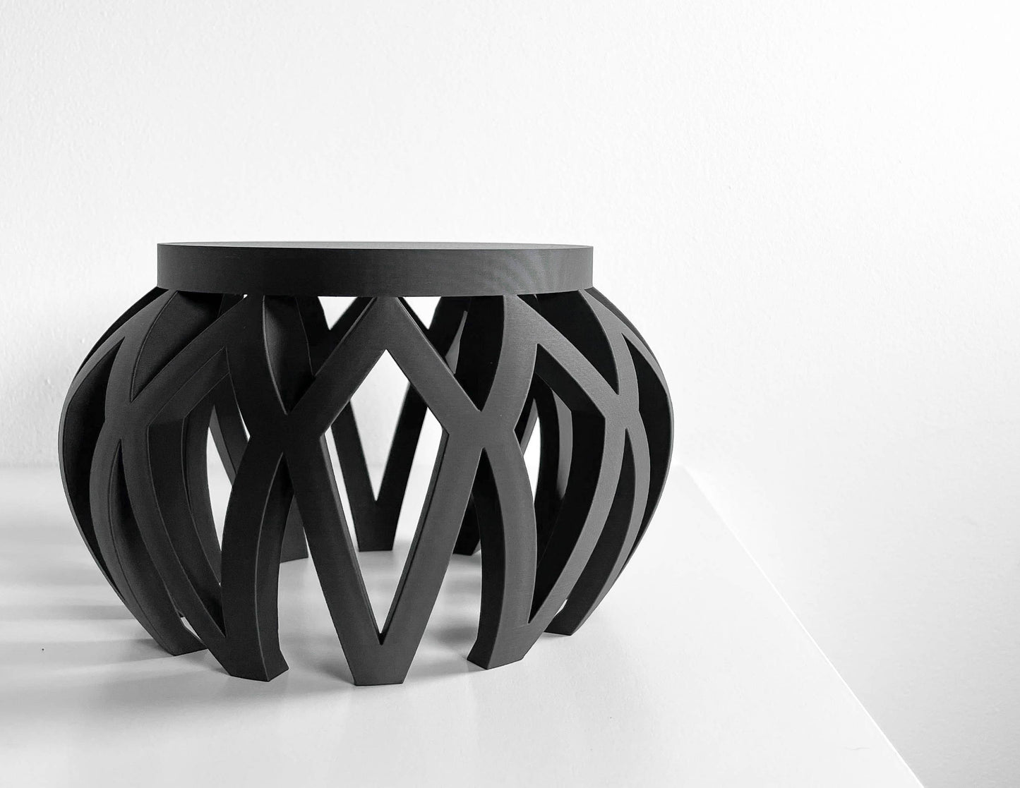 Plant Stand, Sculptural Pedestal for Houseplants, Compact Planter Riser Timeless, Minimal Decorative Flower Base