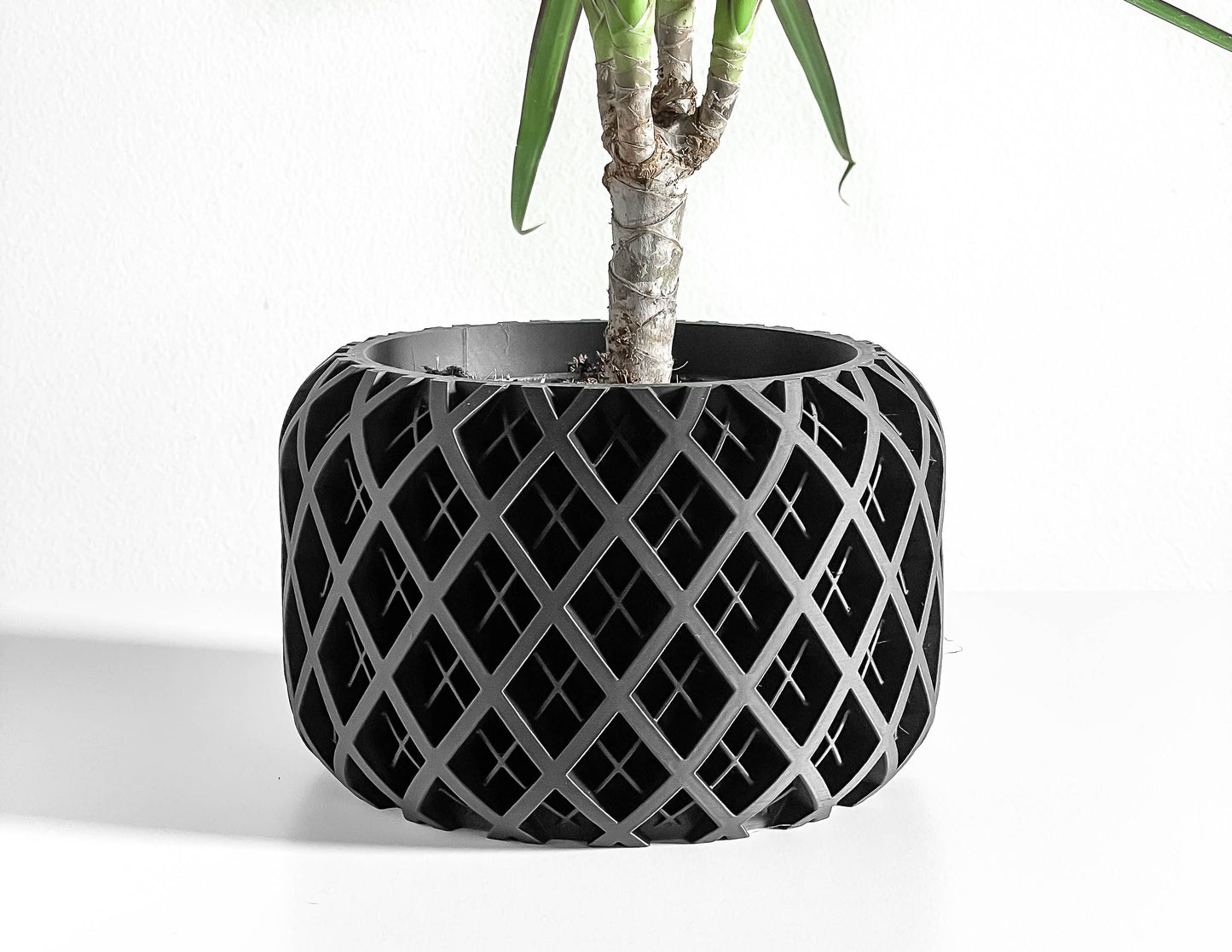 Planter Pot, Contemporary Sculptural Indoor Houseplant Holder, Succulent Desk Organizer, Functional Workspace Idea