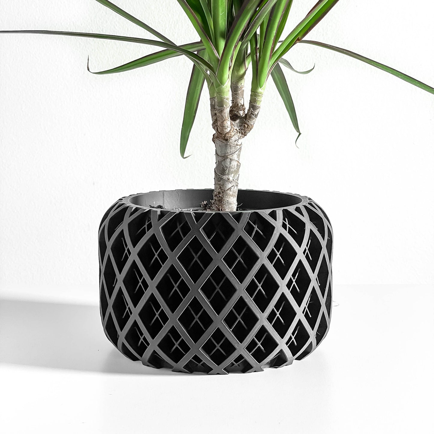 Planter Pot, Contemporary Sculptural Indoor Houseplant Holder, Succulent Desk Organizer, Functional Workspace Idea