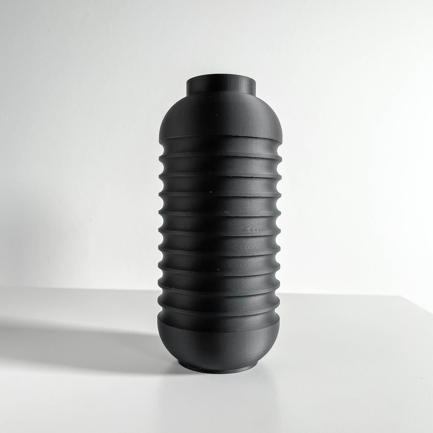 modern vase, sculptural matte nordic tabletop accent, floral holder workstation.