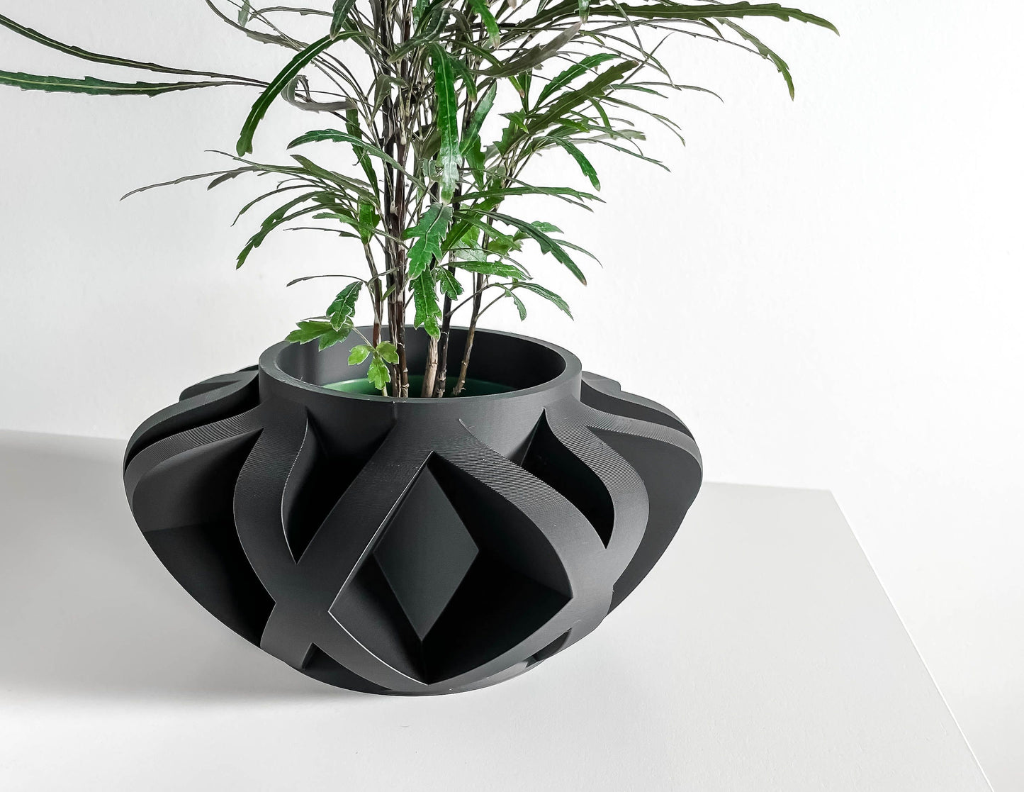 Planter Pot, Contemporary Geometric Succulent Vessel, Desk Herb Container, Minimalist