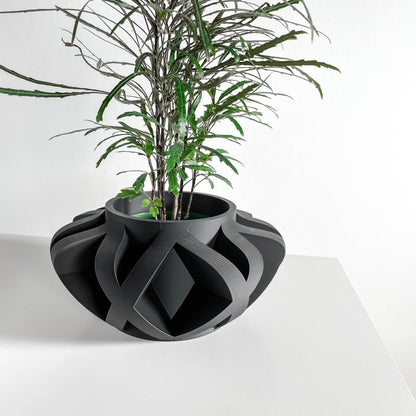 Planter Pot, Contemporary Geometric Succulent Vessel, Desk Herb Container, Minimalist