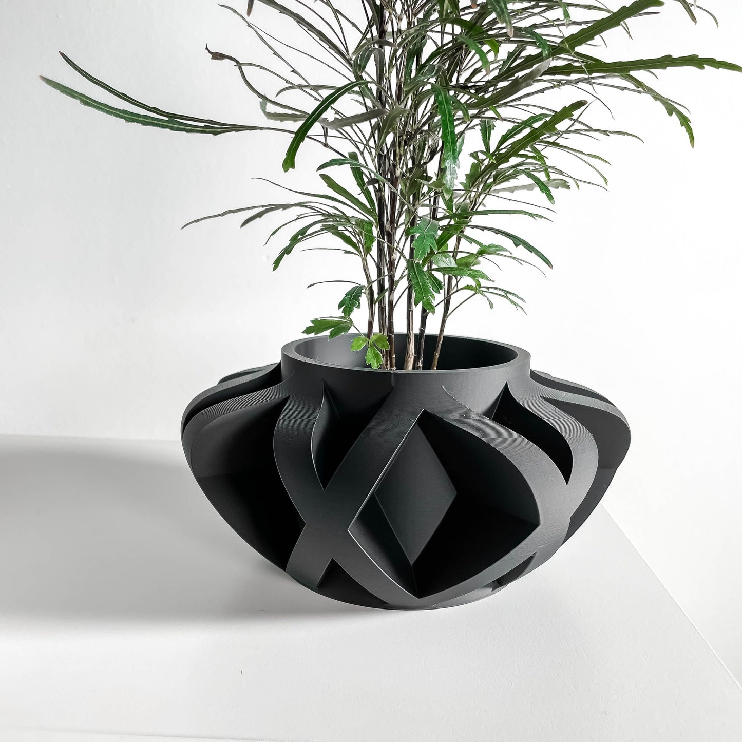Planter Pot, Contemporary Geometric Succulent Vessel, Desk Herb Container, Minimalist