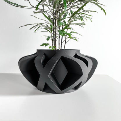 Planter Pot, Contemporary Geometric Succulent Vessel, Desk Herb Container, Minimalist