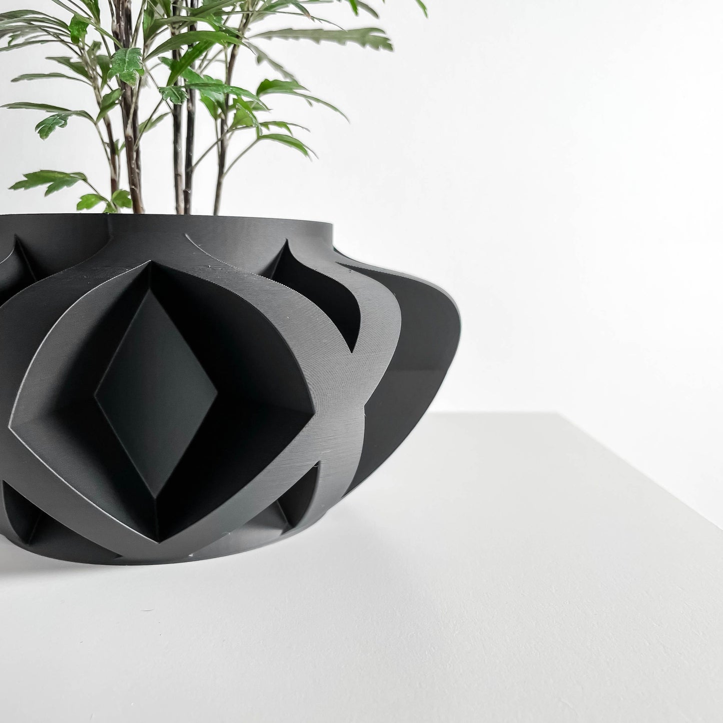 Planter Pot, Contemporary Geometric Succulent Vessel, Desk Herb Container, Minimalist