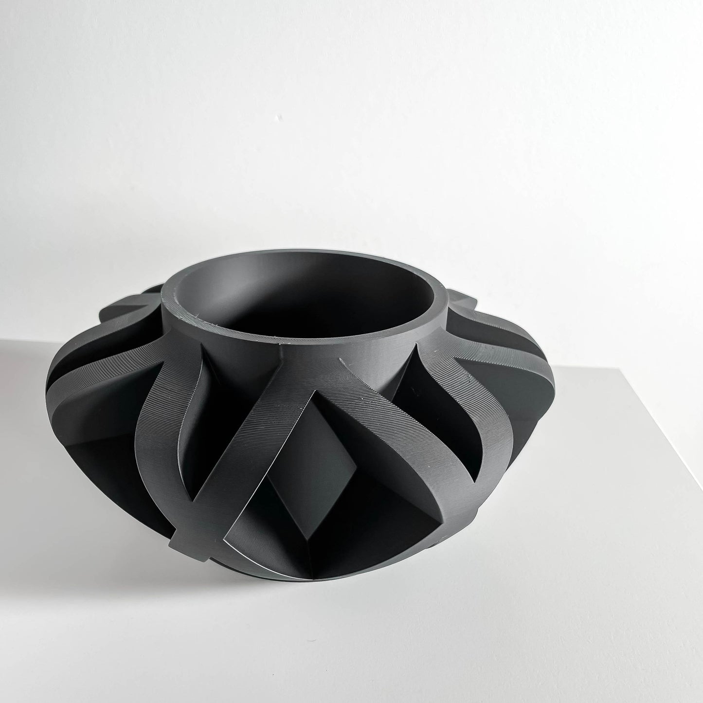 Planter Pot, Contemporary Geometric Succulent Vessel, Desk Herb Container, Minimalist