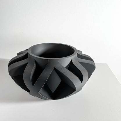 Planter Pot, Contemporary Geometric Succulent Vessel, Desk Herb Container, Minimalist