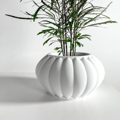 Planter Pot, Indoor Minimalist Modern, Succulent Holder, Desktop Organizer, White
