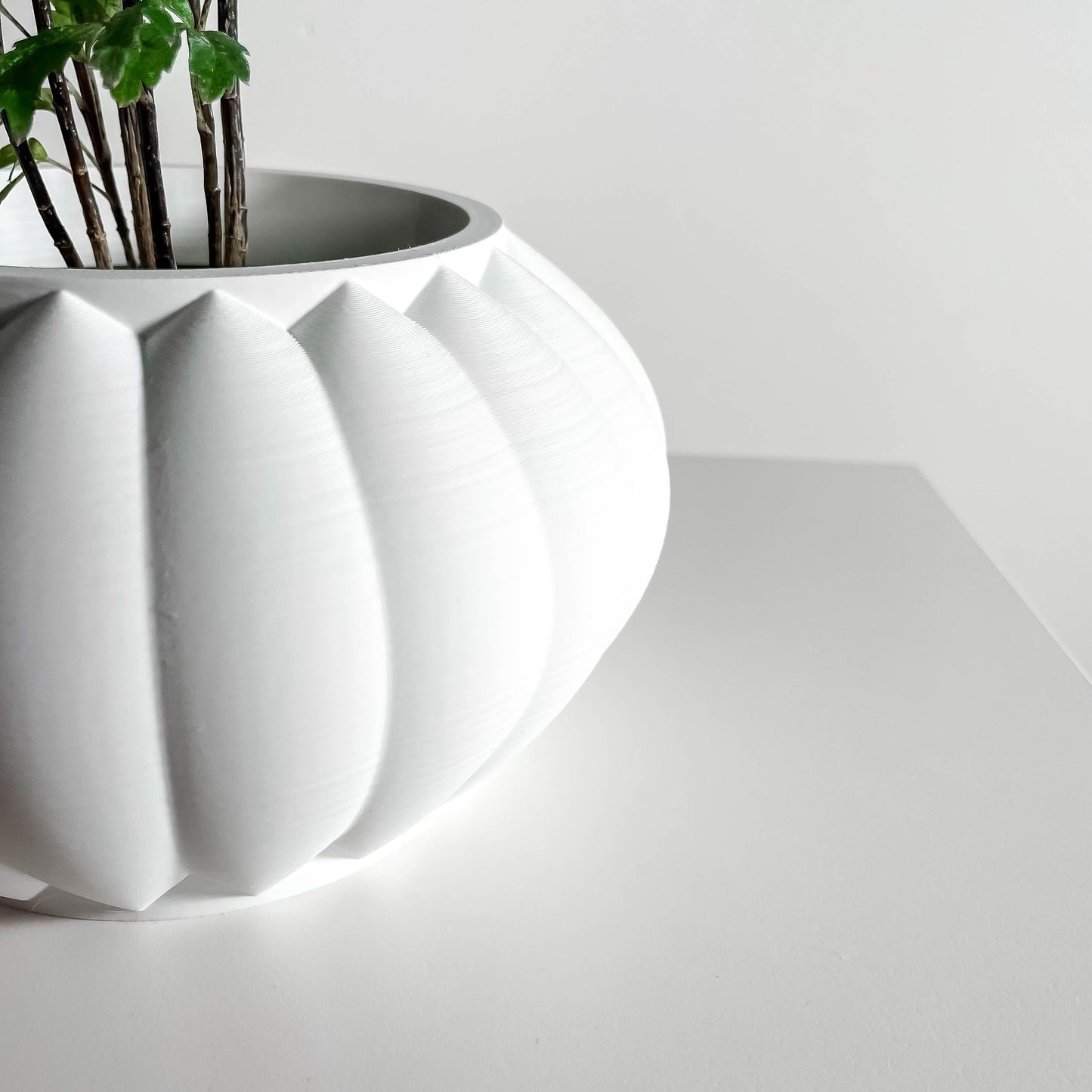 Planter Pot, Indoor Minimalist Modern, Succulent Holder, Desktop Organizer, White