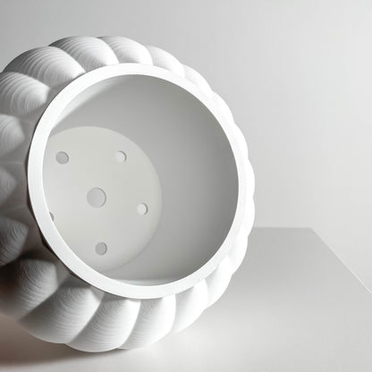 Planter Pot, Indoor Minimalist Modern, Succulent Holder, Desktop Organizer, White