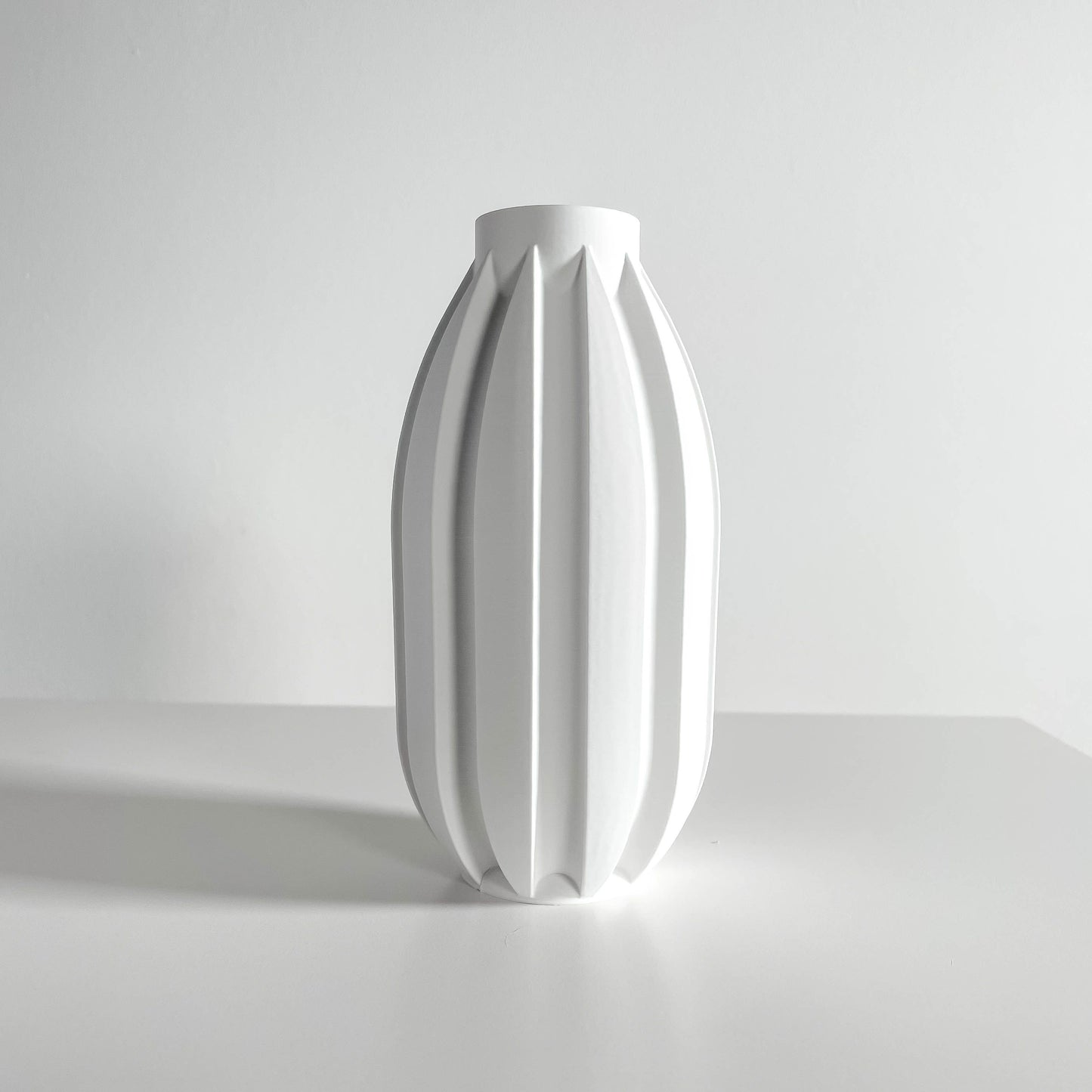 Modern Vase, Minimalist Japandi Geometric Tabletop Flower Holder Elegant Sculptural