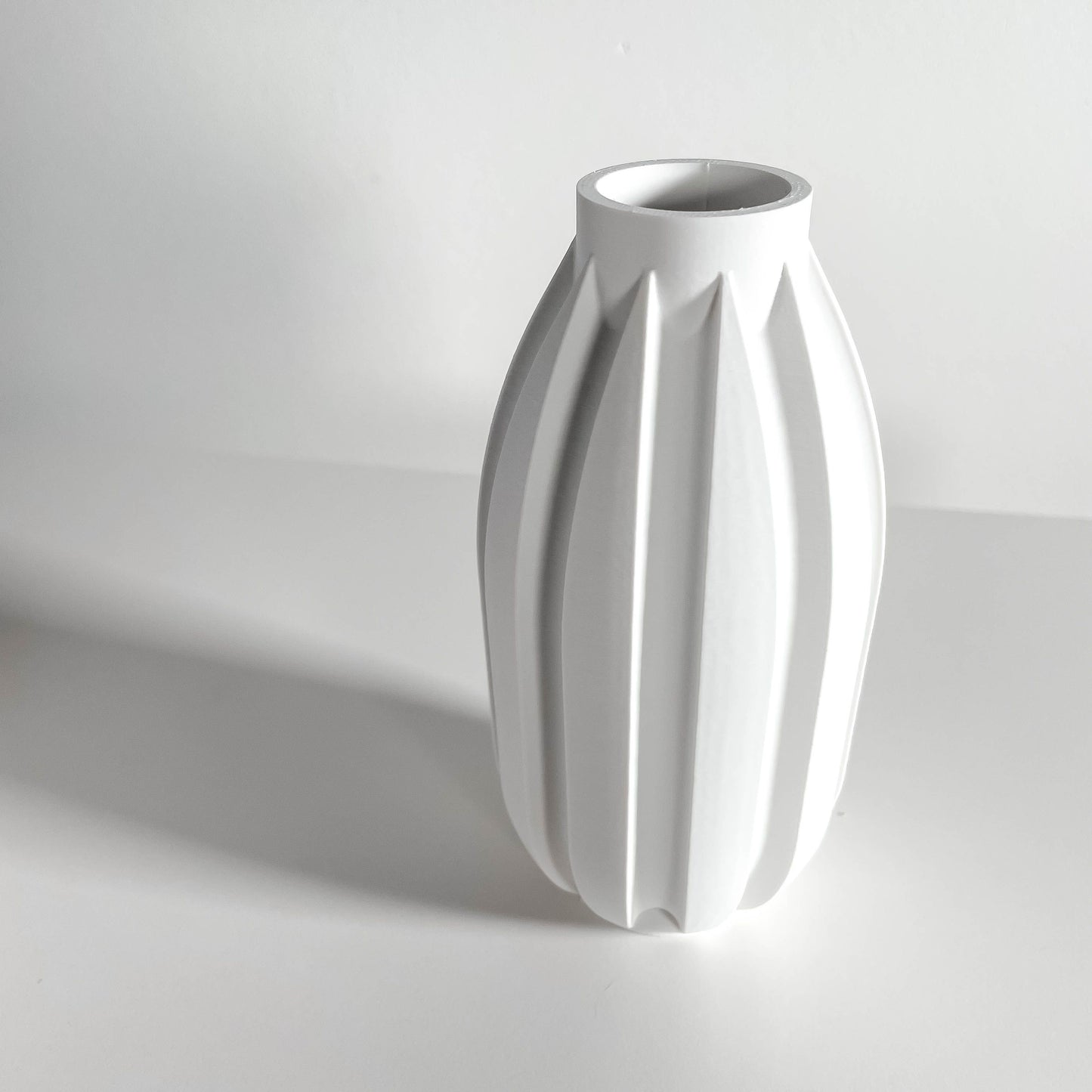 Modern Vase, Minimalist Japandi Geometric Tabletop Flower Holder Elegant Sculptural