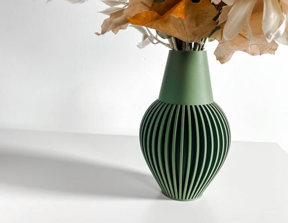Modern Vase, Sculptural Tabletop Flower Holder, ArtDecoInspired Nordic Statement