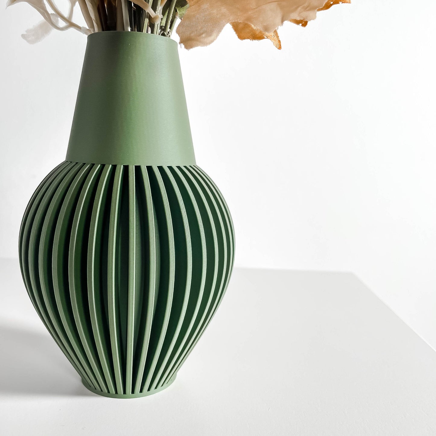 Modern Vase, Sculptural Tabletop Flower Holder, ArtDecoInspired Nordic Statement