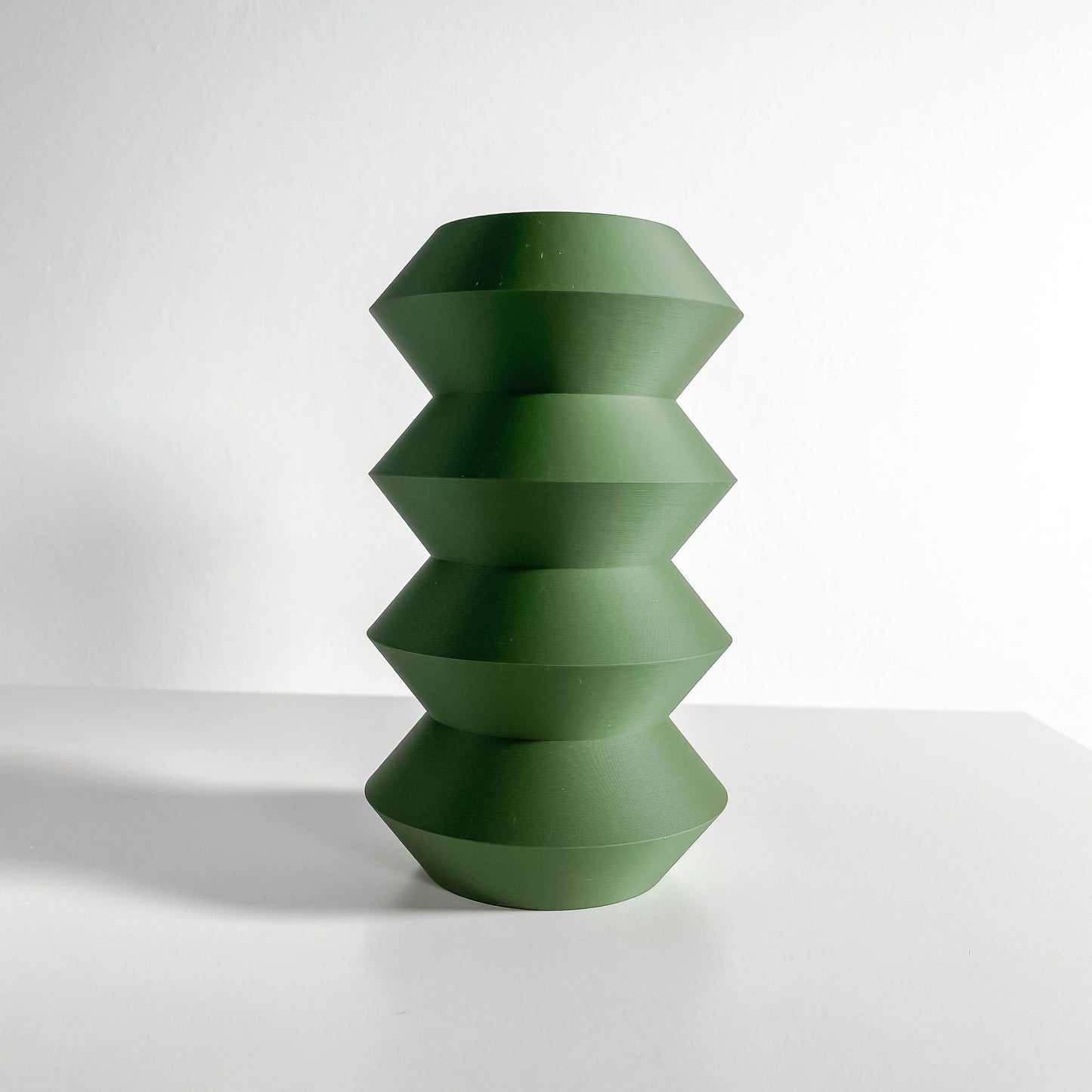 Geometric Vase, Artistic Tabletop, Stylish Flower Holder, Modern Desk Accent, Art Deco, Japandi Style