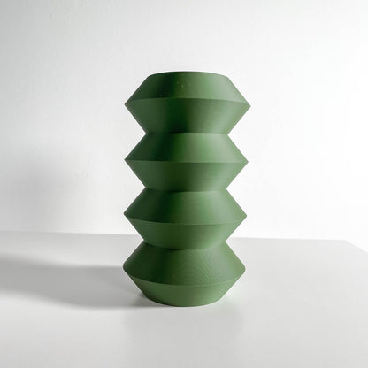 Geometric Vase, Artistic Tabletop, Stylish Flower Holder, Modern Desk Accent, Art Deco, Japandi Style