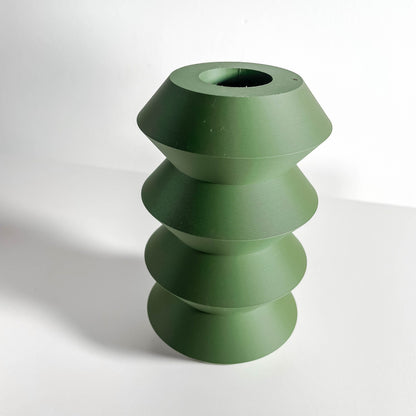 Geometric Vase, Artistic Tabletop, Stylish Flower Holder, Modern Desk Accent, Art Deco, Japandi Style